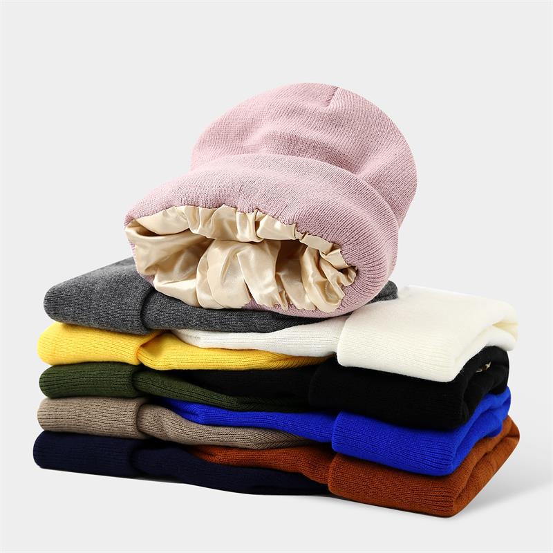 Unisex-Mütze mit Satin-Futter, – Beanie Cuffed Knit Bewertung und Preis